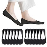 Caudblor Thin No Show Socks, Low Cut Liner Non Slip Invisible Hidden sock for Flat Boat, Cool Comfort Breathable 6 Pairs Socks