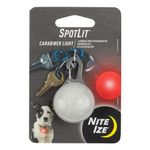 Nite Ize SpotLit LED Carabiner Light - Carabiner Keychain for Dog Collars - Dog Light Collar - LED Keychain Light for Keys or Bags - Red