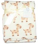 Baby Boy Girl Unisiex Soft Fleece Wrap Blanket Pram Cot Crib Moses Basket Giraffe