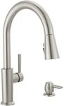 Delta Emery Single-Handle Pull-Down Sprayer Kitchen Faucet with ShieldSpray and Soap Dispenser in SpotShield Stainless Steel