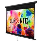 Duronic Projector Screen MPS70 /43 BK, Manual Projection Screens,70” Pull Down Movie Screen, 4:3 Ratio Home Theatre Cinema Screen, Ideal for Home, Classroom, Office Presentations