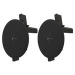 YOEMELY Black Wall Plate Cable Pass Through Integrated Round Wall Plate Mounting Bracket, Screwless Silicone Wall Plate Cover for Low Voltage HDTV cables and Wires Hidden in Wall, 2-Pack