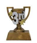 Decade Awards 3rd Place Gold Cup Trophy | Third Place 3D Gold Cup Award - 5 Inch Tall - Engraved Plate on Request