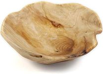 EWEIGEER Wooden Fruit Salad Serving Bowl Hand-Carved Root Bowls Creative Living Room Real Wood Candy Bowl 8"-10"