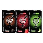 NottyBoy Ultra Thin Flavored Condoms Variety Pack - 30 Count, Safe For Oral, Scented, Lubricated | Bursting with Delicious Flavors Such As Chocolate, Strawberry and Green Apple