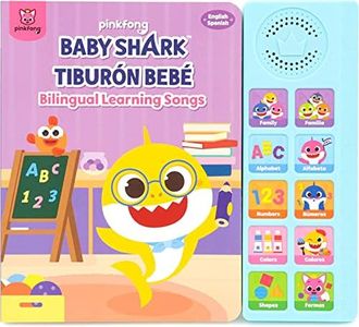 Baby Shark English Spanish Bilingual Learning Songs 10 Button Sound Book | Baby Shark Toys, Baby Shark Books | Learning & Education Toys | Interactive Baby Books for Toddlers 1-3 | Gifts Boys & Girls