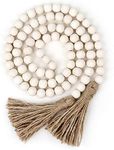 58in Wood Bead Garland with Tassels