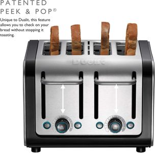 Dualit Architect 4-Slice Toaster – Stainless Steel, Modern Design