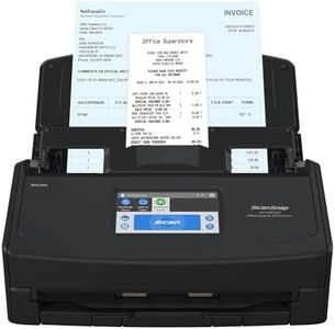 ScanSnap iX1600 Receipt Edition Color Duplex Invoice Document Scanner for Mac and PC Works with QuickBooks Online, Black