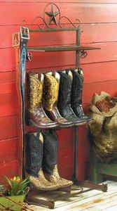 BLACK FOREST DECOR Metal Star Boot Rack