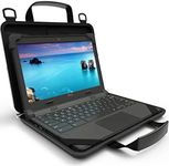 UZBL 13-14 Inch Protective Always-on Chromebook Hard Case with Adjustable Shoulder Strap and Carrying Handles