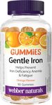 Webber Naturals Gentle Iron Gummies, 90 Gummies, Non-Constipating, Helps Prevent Iron Deficiency Anemia, Vegan