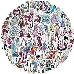 Monster High Stickers for Teen Water Bottle, 70pcs Cool Cartoon Waterproof Vinyl Decal for Girl Kids Laptop Skateboard Phone Travel Case Teen Bike Guitar Computer(Monster High)