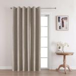 Joydeco 100% Linen Blackout Room Divider Curtains, Extra Wide Sliding Door Curtains Living Room Curtains, 1 Panel 70x96 Inch Patio Door Curtains for Room Privacy