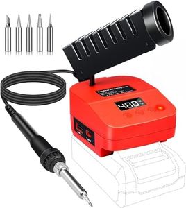 Fer à Souder Sans Fil Pour Batterie Einhell Power X-Change 18V,Kit de Soudure 100W Temperature Réglable 180-480°C Visible，Fer à Souder Réglable Portable Ports de Charge USB et Type C Pour DIY