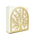 Fobule Napkin Holder For Tables Kitchen Farmhouse Restaurant Outdoor Use Rustic Napkin Holders Gold (Tree of Life)