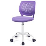 HONEY JOY Kids Desk Chair, Children Study Chair w/Adjustable Height, Low Back, Swivel Rolling Mesh Task Student Chair, Kids Computer Chair for Teens Girls Boys Home/School/Office (Purple)