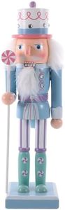 MAGICLULU Christmas Wooden Nutcracker Blue Nutcracker Figures for Holiday Party Tabletop Xmas Decoration