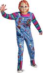 Disguise Men, Official Childs Play Chucky Costume Jumpsuit and Mask Outfit, Multicolored, Large (42-46)