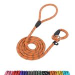 Loutep Slip Lead For Dogs-1.8m Long Rope Dog Leash With Reflective Stitching Slip On Easily With No Collar Or Harness Needed Anti-Choke Dog Slip Lead Ideal For Small Puppy Large & Medium Dogs Training