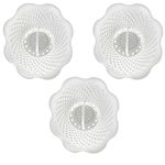 Danco 10876 Hair Catcher Bathroom Tub Strainer with Microban, White, Pack of 3