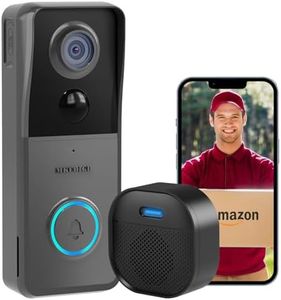 MKEOLGE 2K HD Doorbell Camera Wireless with Included Ring Chime, Smart Video Doorbell for Home Security, AI Human Detection, Two Way Audio, Cloud Storage, Night Vision, 2.4G WiFi