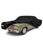 Waterproof Car Cover Compatible with 1968-1972 Plymouth Roadrunner 2 Door Sedan/Hardtop/Convertible Accessories, All Weather Classic Car Covers with Inner Cotton&Zipper Door for Snow Rain Protection