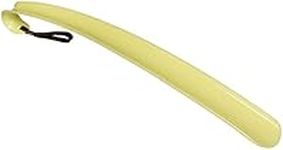 HOMECRAFT Plastic Shoehorn, Long Handle Plastic Shoe Horn for Men and Women, Portable, Durable and Lightweight, Yellow Colour . 16.5 inches