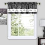 Achim Home Furnishings Live, Love, Laugh Valance 58x14 - Charcoal