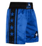 Anthem Athletics Classic Boxing Shorts - Machine Washable Boxing Trunks for Men & Women - Royal Blue & Black - Medium