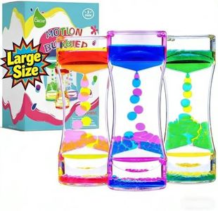Cucue Liquid Motion Bubbler - Colorful Liquid Hourglass Sensory Toys for Relaxation & Focus - Fidget Toy for Adults & Kids - Decor for Table, Office, Shelf or Study - New & Improved Model - 6.7x2.6in