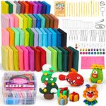 iFergoo Polymer Clay Starter Kit - ifergoo 50 Colors Modeling Clay for Kids, Baking Clay with Shaping Tools, Accessories, Booklet, Toy for Children Art Craft Gift for Kids & Beginner