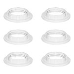 Lampshade Reducer Ring E14 Screw Collar Ring 28MM, Lampshade Fittings E14 for Table Lamp, Ceiling Lights, Plastic Screw Bulbs Lamp Holder Twist Lock Socket Replacement Ring-White, Pack of 6