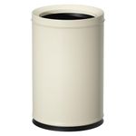 LEASYLIFE 9L/2.4GAL Open Top Trash Can, Metal Trash Can, Small Bathroom Trash Can, Double Bucket Body for Bathroom, Bedroom,Children's Room, Powder Room,Hotel,Bank (9l-White)