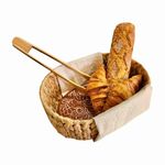 Bread Basket - Bread Warmer Basket with Stone - 11,8x9x4,72 inches- Bread Baskets with Bread Warmer & Tortilla Basket - Bread Baskets for Serving