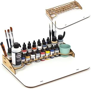 PROSCALE Paint Station Support Peinture Maquette. Support de Rangement en Bois pinceaux Warhammer Porte Pot peintures Army Painter Brush Holder Vallejo Paint-Station (Tableau A)