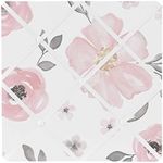 Blush Pink, Grey and White Fabric Memory Memo Photo Bulletin Board for Watercolor Floral Collection by Sweet Jojo Designs