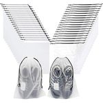 18 PCS Travel and 18 PCS Transparent Translucent Shoe Storage Bags, Large Portable Clear Shoes Pouch Packing Organizer with Drawstring Rope for Men and Women