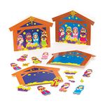 Baker Ross AT339 Nativity Scene Card Kits, Christmas Arts and Crafts (Pack of 6), Assorted