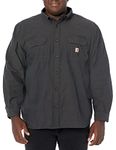 Carhartt Men's Loose Fit Midweight Chambray Long-Sleeve Shirt, Black Chambray, Medium