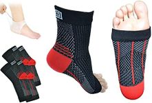 Plantar People - Plantar Fasciitis Socks 2 PAIRS, With Silicon Gel Heel Sleeve pads, Foot Compression for Sport Arthritis Pain Relief, Ankle Support Brace for Men and Women Black (L/XL)