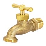 EZ-Flo 20181 Brass Hose Bibb, 1/2" MIP x MHT