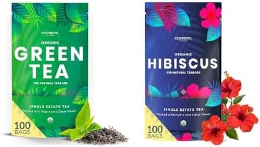 Cederberg Tea Company Organic Herbal Teas Green & Hibiscus Single-Estate Tea Bundle 200 Tea Bags