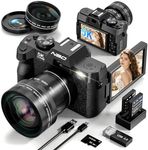 True 5K 64MP Digital Camera for Photography (Black)