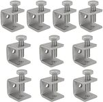 MIVIDE 10PCS Small C Clamps for Woodwork 21MM, Stainless Steel Welding Clamps, Metal Woodworking C-clamps for DIY Woodworking, Welding, Cabinetry