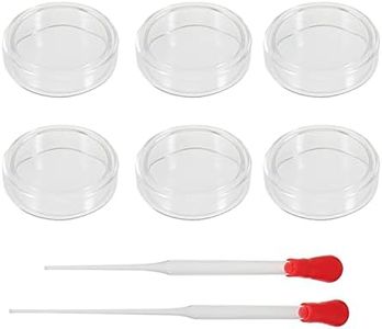 POPETPOP 6pcs Petri Dish Lab Plate with Lid Transparent Petri Culture Plate Transfer Pipette Aquarium Filter Sock Holder Lab Reaction Dish Evaporation Plate Dropper Glass