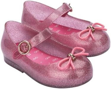 mini melissa Sweet Love BB (Toddler/Little Kid) - Sandals for Kids - Hook-and-Loop Closure - Cushioned Footbed Pink Glitter 8 Toddler M