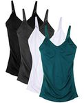 DAISITY Womens Maternity Nursing Tank Cami for Breastfeeding with Adjustable Straps, None Lace, Medium