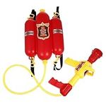 TOYANDONA Fireman Backpack Waterguns for Kids Firefighter Backpack Waterblasters Fast Squirt Waterblasters Play Range Waterguns for Outdoor Pool Party Favors Kids Backpack Water Toy