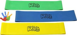 Edz Kidz chair fidget Bands for Children, Kids and Teens. Set of 3 colourful elasticated latex stretchy bands for fidgety feet. 1.3mm thick